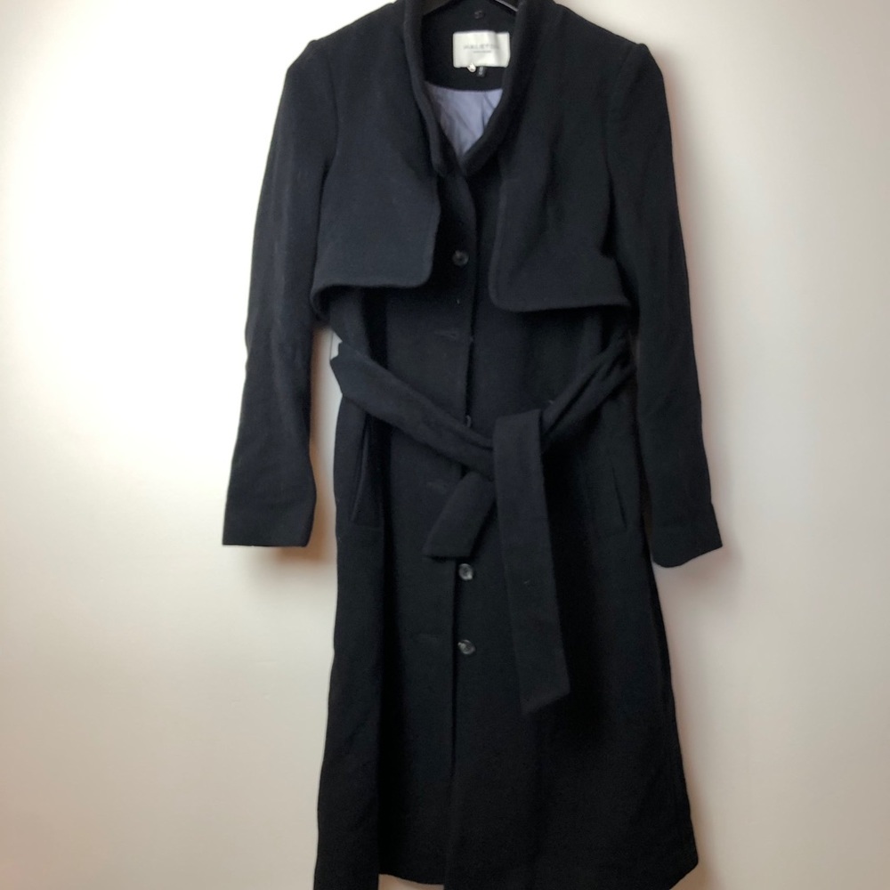Halston heritage black coat